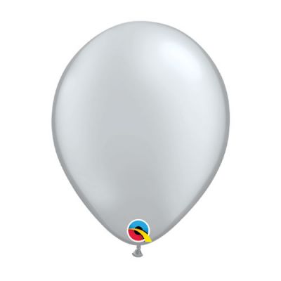 Qualatex 30cm Metallic Silver Latex Balloon