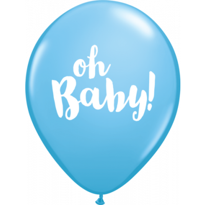 Qualatex 30cm Oh Baby Blue Latex Balloons