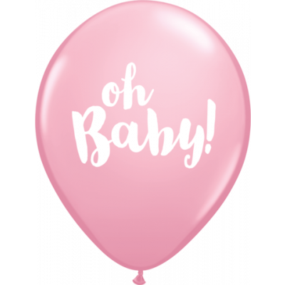 Qualatex 30cm Oh Baby Pink Latex Balloons