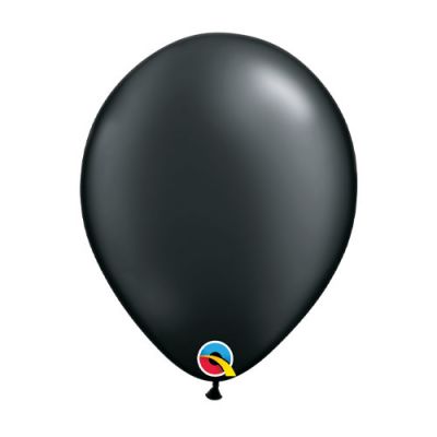 Qualatex 30cm Pearl Onyx Black Latex Balloon