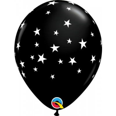 Qualatex 30cm Stars Onxy Black Latex Balloons