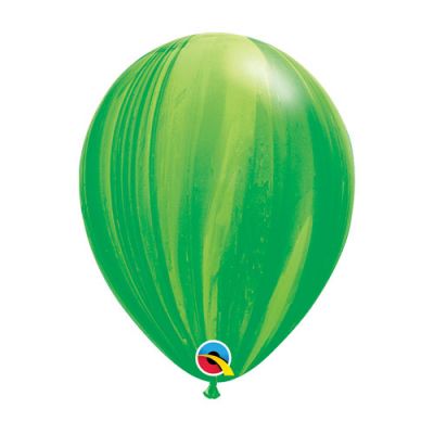 Qualatex 30cm SuperAgate Green Latex Balloons