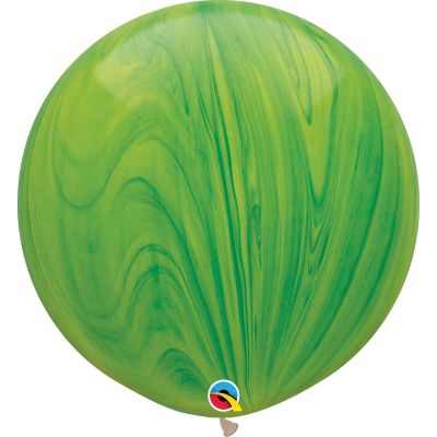 Qualatex 75cm SuperAgate Green Latex Balloon