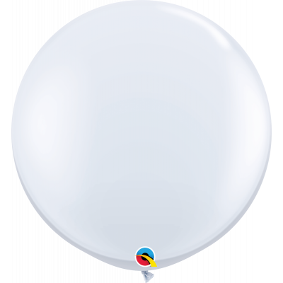 Qualatex 90cm Standard White Latex Balloon