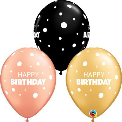 Qualatex Birthday Birthday Big Little Dots Latex Balloons
