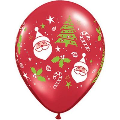 Qualatex Santa Christmas Tree Latex Balloon