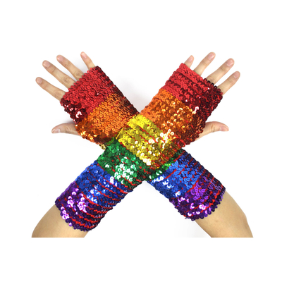 Rainbow Seqin Gloves