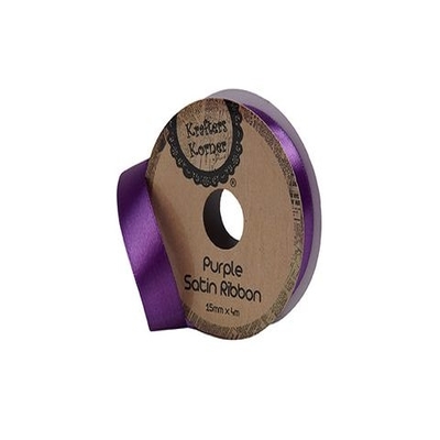 Satin Purple Ribbon 1.5cm x 4m