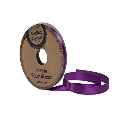 Satin Purple Ribbon 1cm x 10m