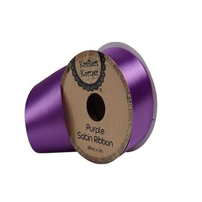 Satin Purple Ribbon 3.8cm x 3m