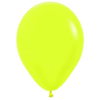 Sempertex 30cm Neon Yellow Latex Balloon