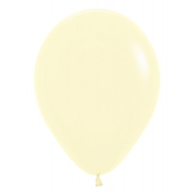 Sempertex 30cm Pastel Matte Yellow Latex Balloon