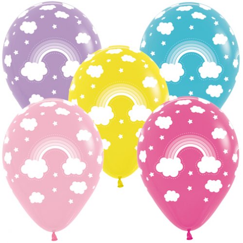 Sempertex 30cm Rainbow Asst Latex Balloons