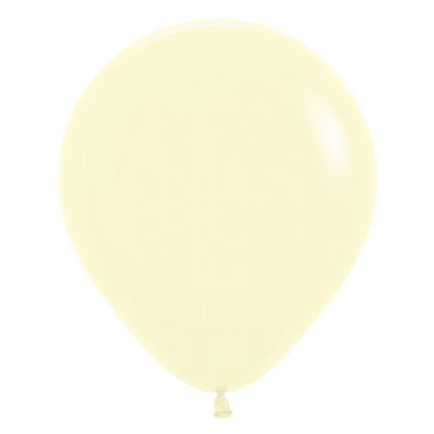 Sempertex 45cm Pastel Matte Yellow Latex Balloon