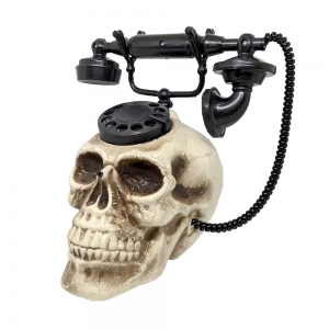 Skull Olden Day Telephone with Lights Sound