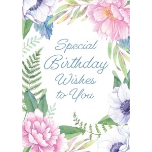 Special Birthday Wishes To You Floral Border Gift Card - Everything ...