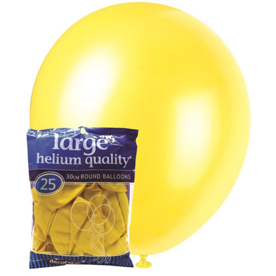Yellow 25 x 30cm Decorator Balloons
