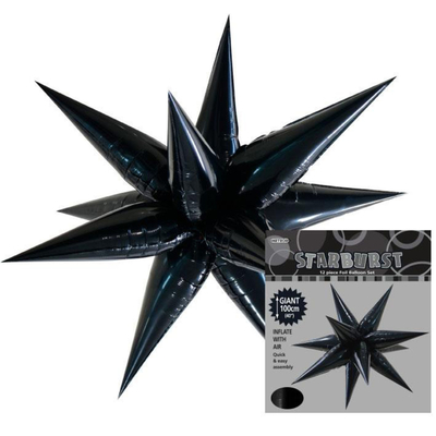 100cm Glitz Starburst Black 1