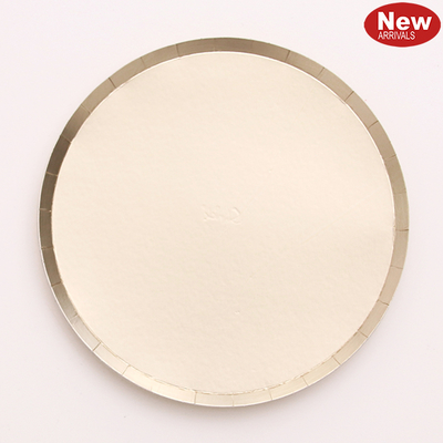 12pk 18cm Gold Matted Plates