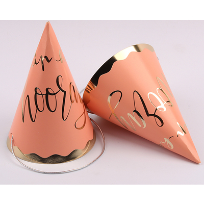 4pk Luxe Coral Party Hats