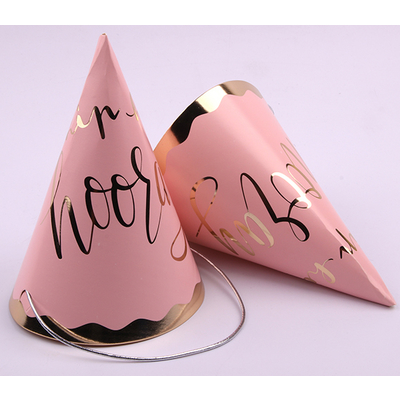 4pk Luxe Pink Party Hats