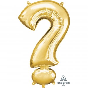 55cm x 91cm Gold Question Mark Symbol Foil Balloon