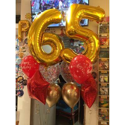 65th Birthday Balloon Bouquet