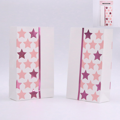 6pk Pink Star Party Loot Bags