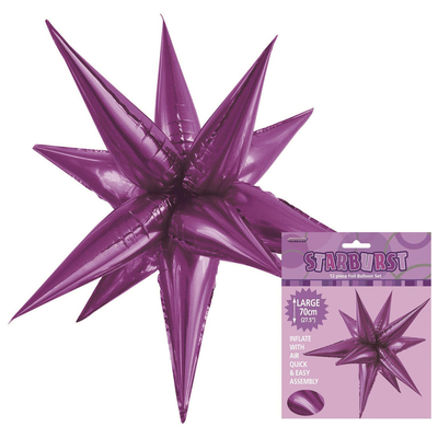 70cm Glitz Starburst Purple 1