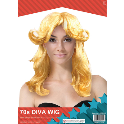 70s Diva Wig Blonde 1