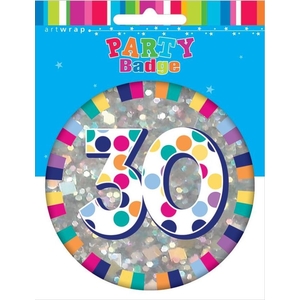 Artwrap Large Party Badge 30th Birthday