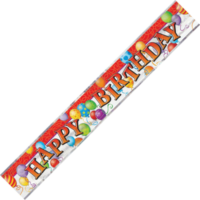 Birthday Balloons Happy Birthday Foil Banner 1