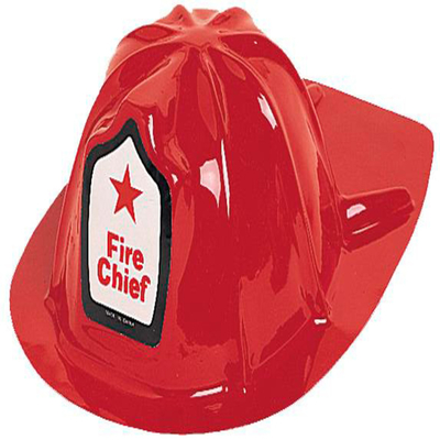 Child Plastic Fire Chief Hat 1
