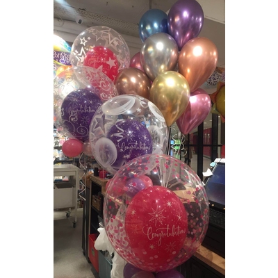 Congratulations Deco Bubble Balloon Bouquet