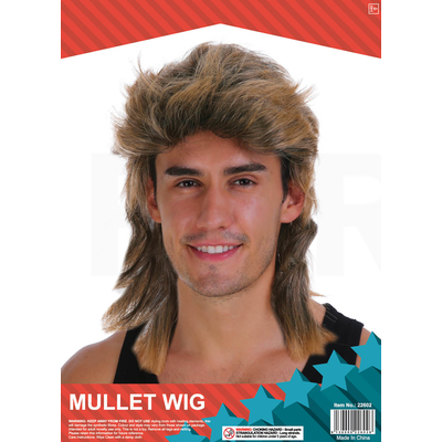 Mullet Wig Golden Brown