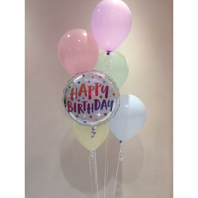 Pastel Birthday Balloon Bouquet