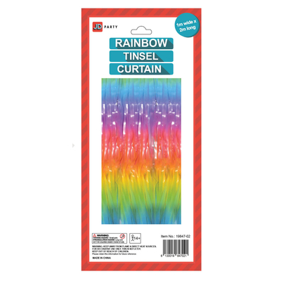 Pastel Rainbow Metallic Curtain