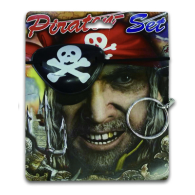 Pirate Black Eye Patch with Earing