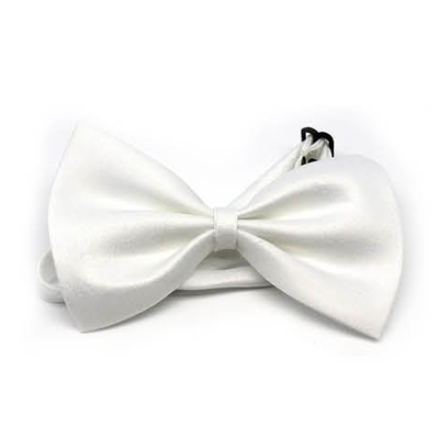 Plain Bow Tie White