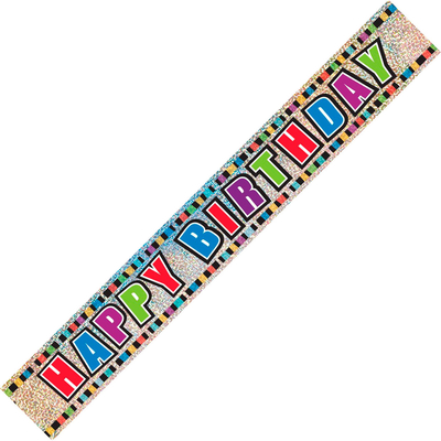 Prismatic Colours Happy Birthday Foil Banner 1