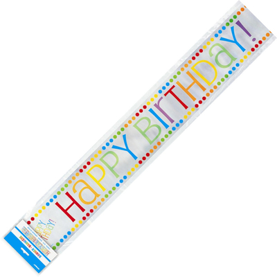 Rainbow Birthday Happy Birthday Foil Banner 1