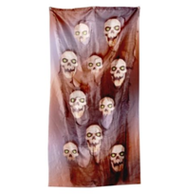 Curtain with Skull Patterns