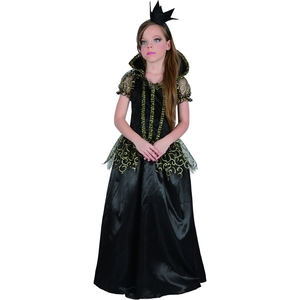 Girl Black Gold Witch Costume