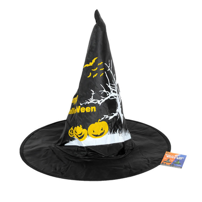 Glow in the Dark Witch Hat Tree with Pumpkin