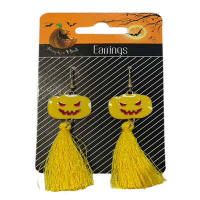 Pumpkin with Tassels Earrings