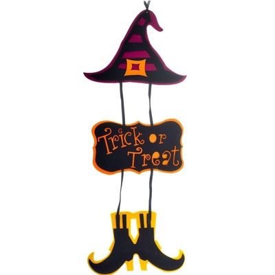 Trick or Treat Witch Felt Hanging Decoration