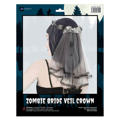 Zombie Bride Veil Crown
