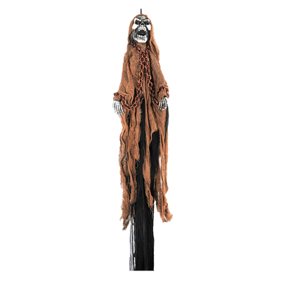 Cackling Witch Hanging Decoration Brown