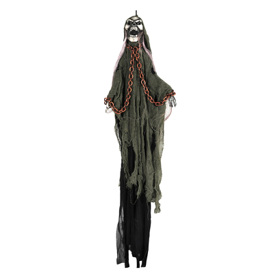 Cackling Witch Hanging Decoration Green