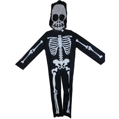 Child Skeleton Costume with Hood